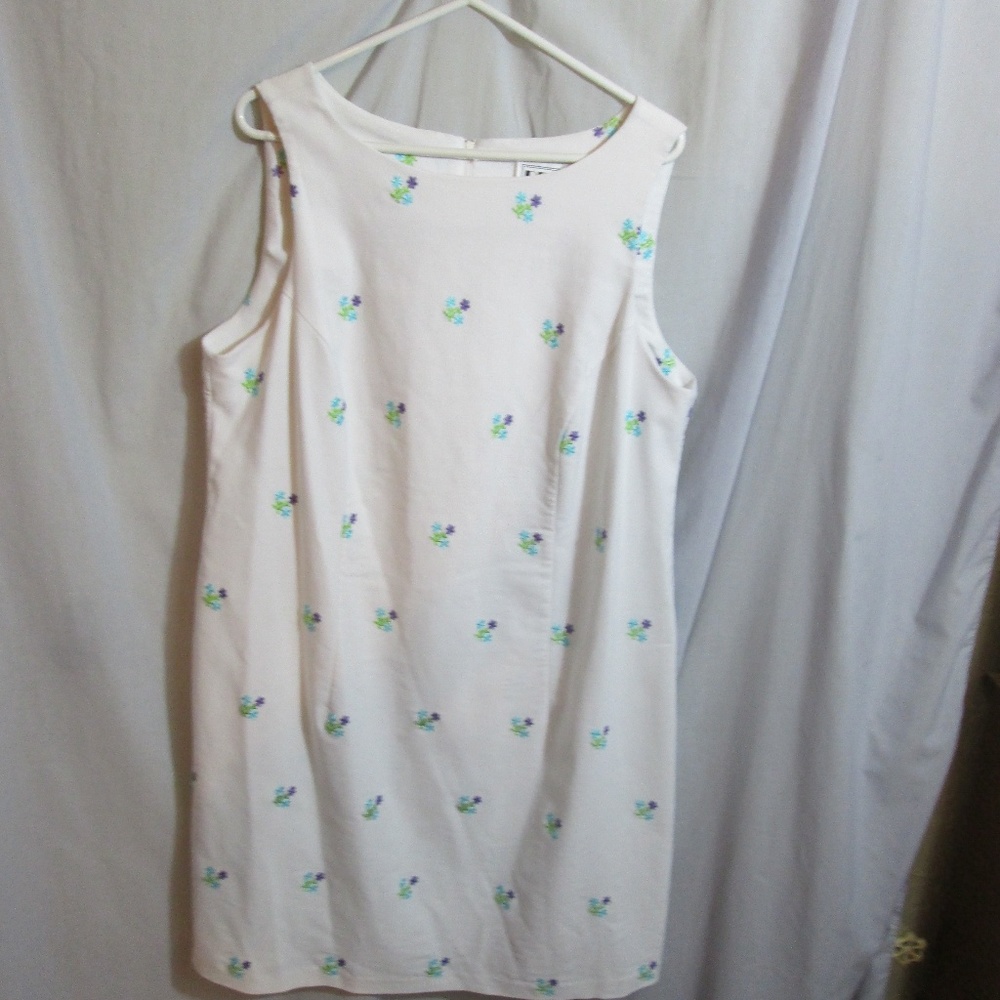 White Embroidered Summer Dress 20W